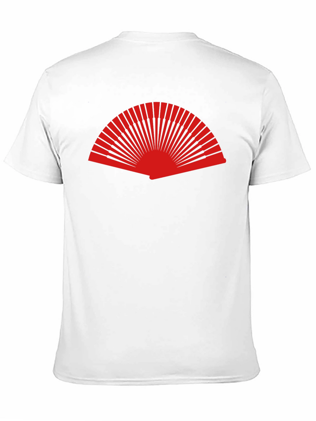Red Fan Graphic Black T-Shirt - Stylish Casual Wear