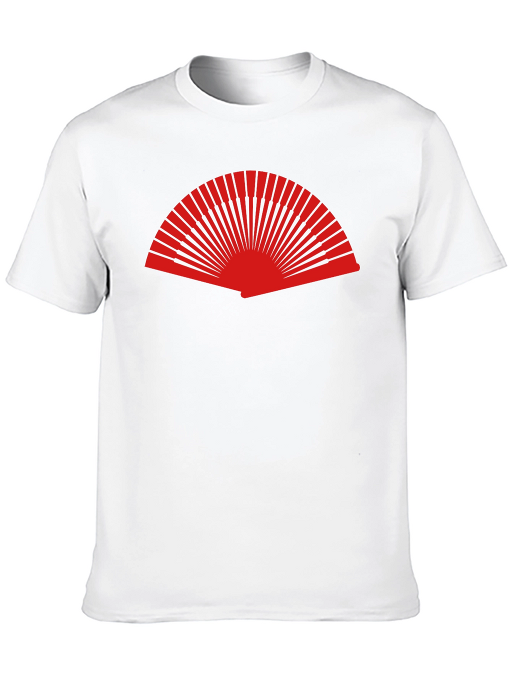 Red Fan Graphic Black T-Shirt - Stylish Casual Wear