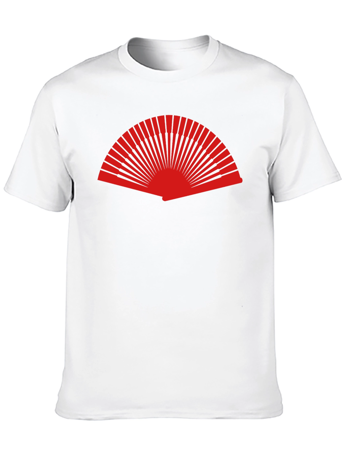 Red Fan Graphic Black T-Shirt - Stylish Casual Wear
