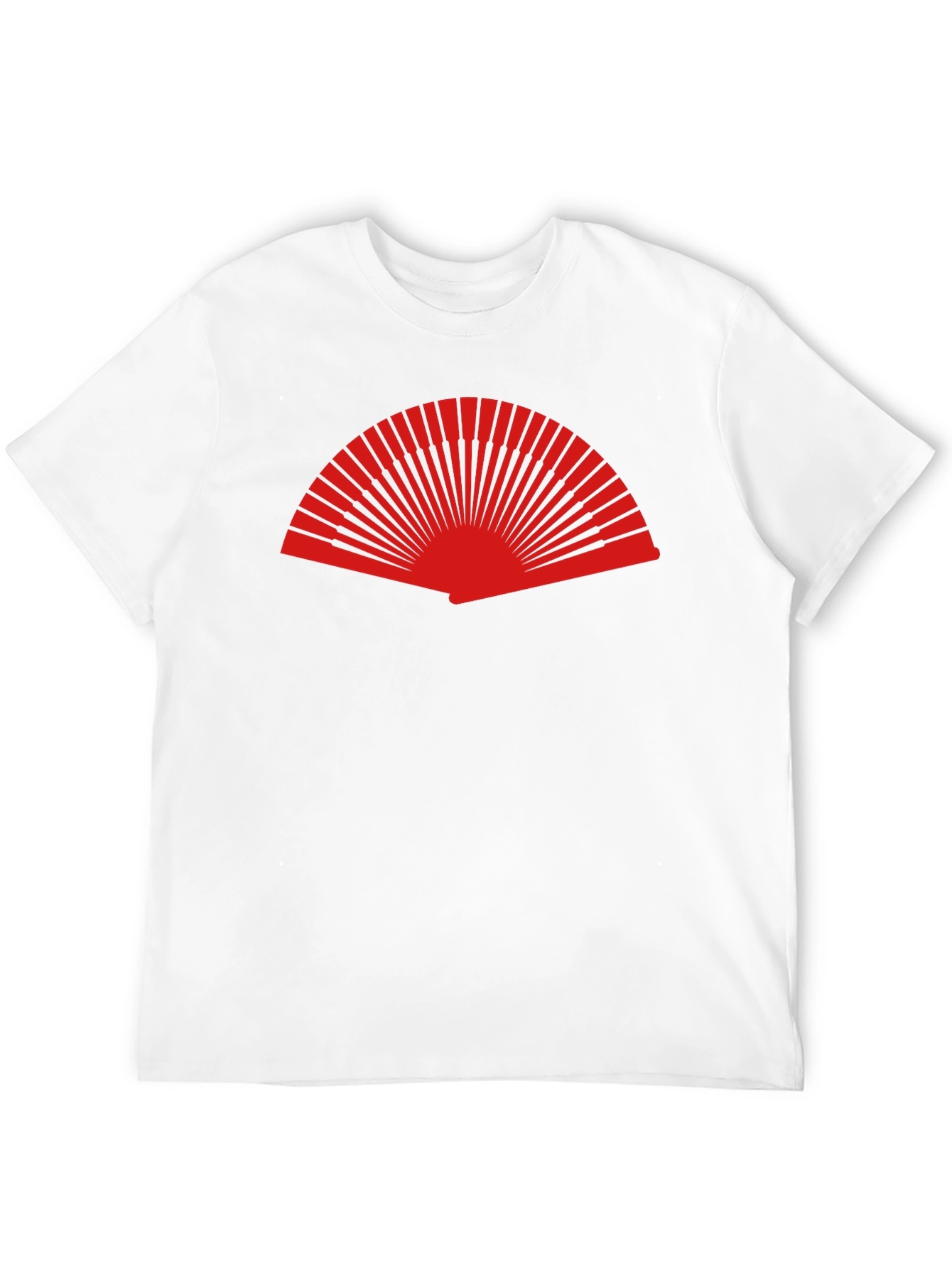 Red Fan Graphic Black T-Shirt - Stylish Casual Wear