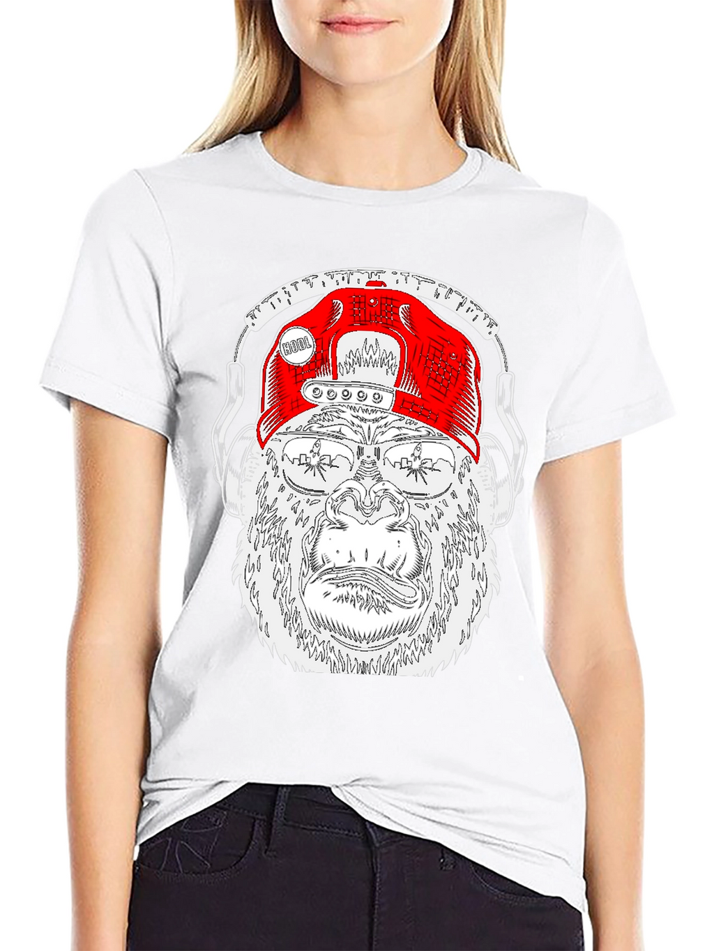 Cool Gorilla Tee with Headphones & Hat