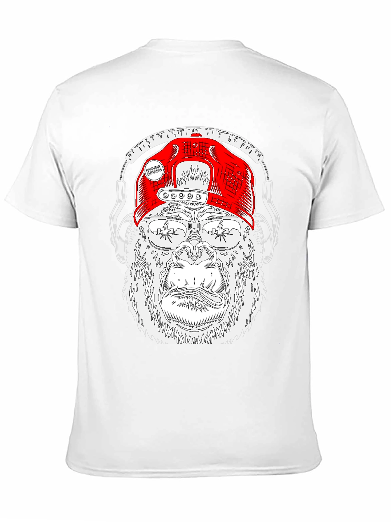 Cool Gorilla Tee with Headphones & Hat