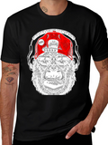 Cool Gorilla Tee with Headphones & Hat