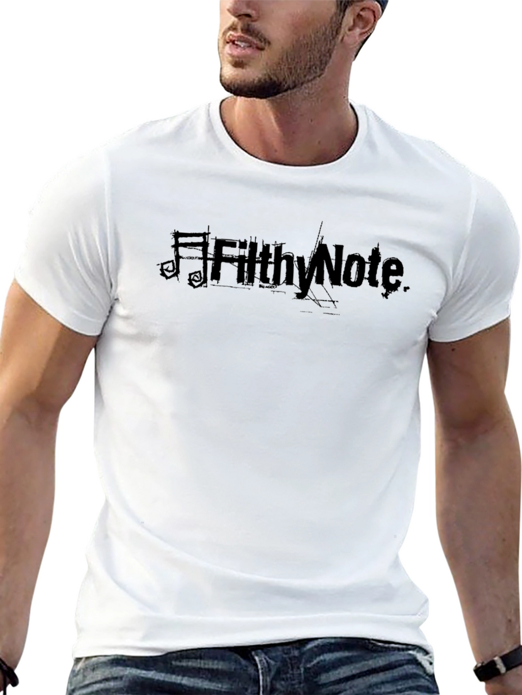 Filthy Note Graphic Tee - Black
