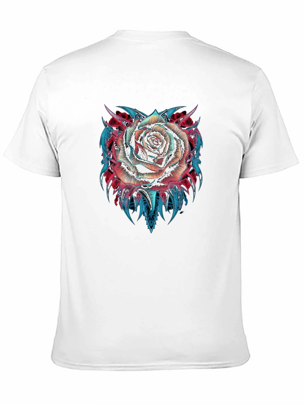 Rose Graphic Tee - Modern Black T-Shirt