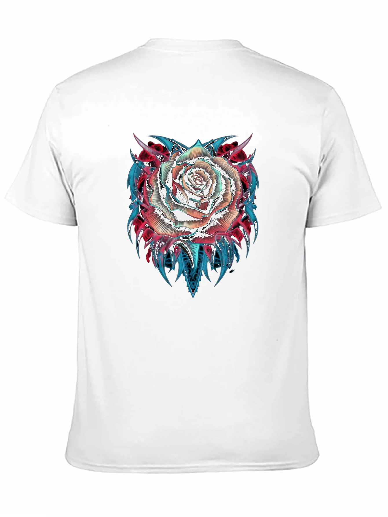 Rose Graphic Tee - Modern Black T-Shirt