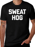 Sweat Hog Funny Graphic Tee - Black