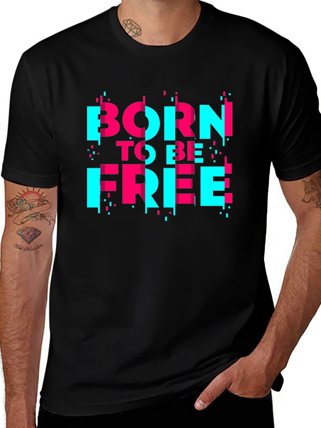 Born to be Free Graphic Tee - Black