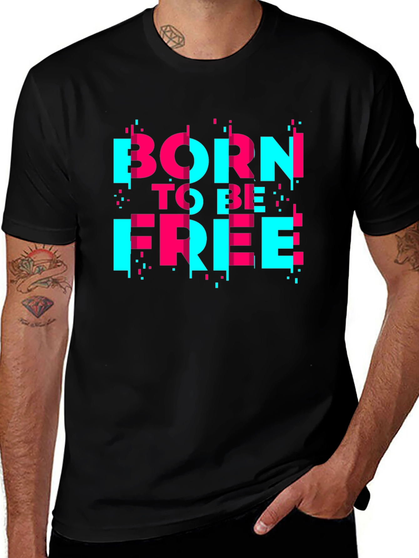 Born to be Free Graphic Tee - Black