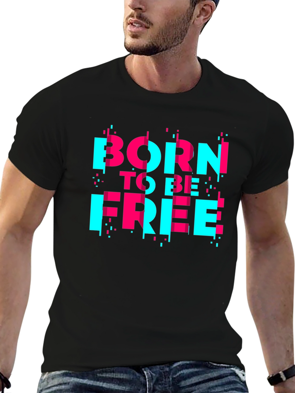 Born to be Free Graphic Tee - Black