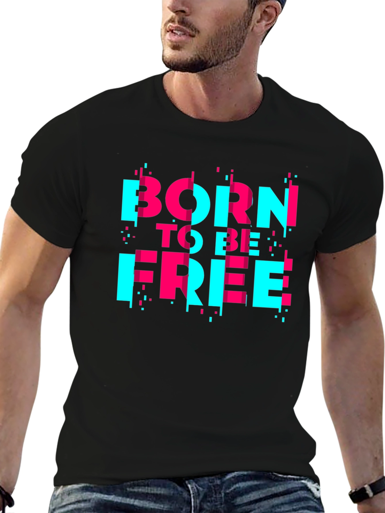 Born to be Free Graphic Tee - Black