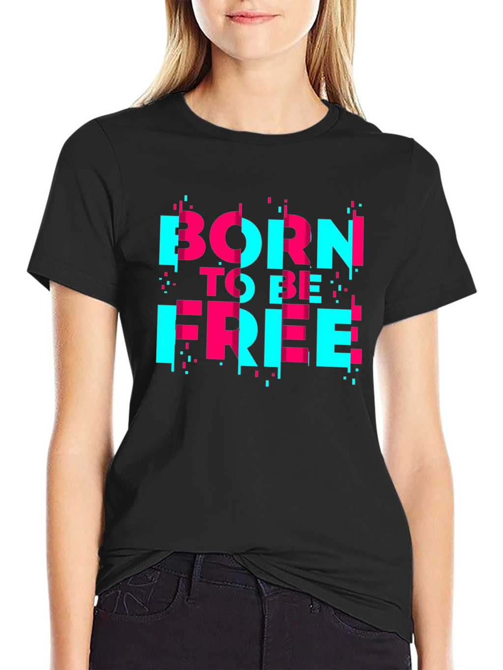 Born to be Free Graphic Tee - Black