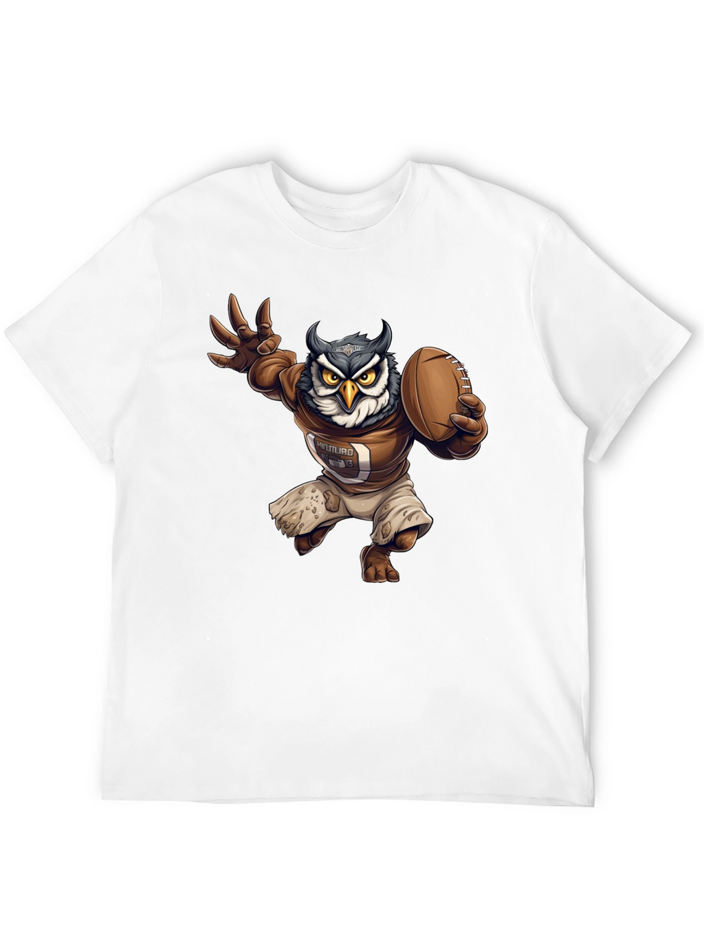 Football Owl Graphic T-Shirt