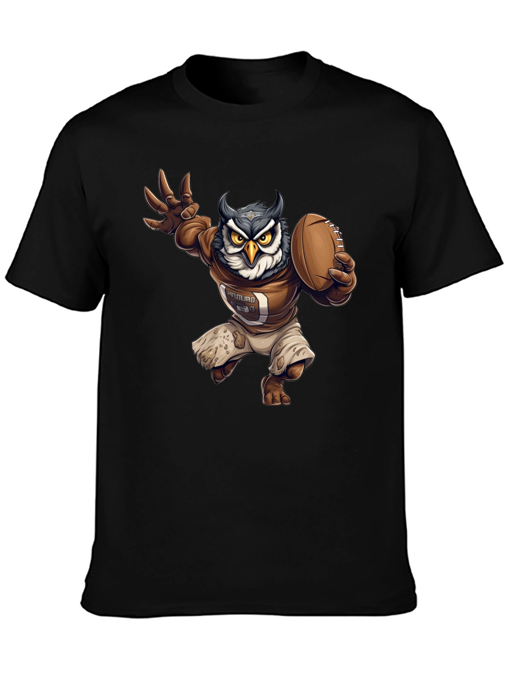 Football Owl Graphic T-Shirt