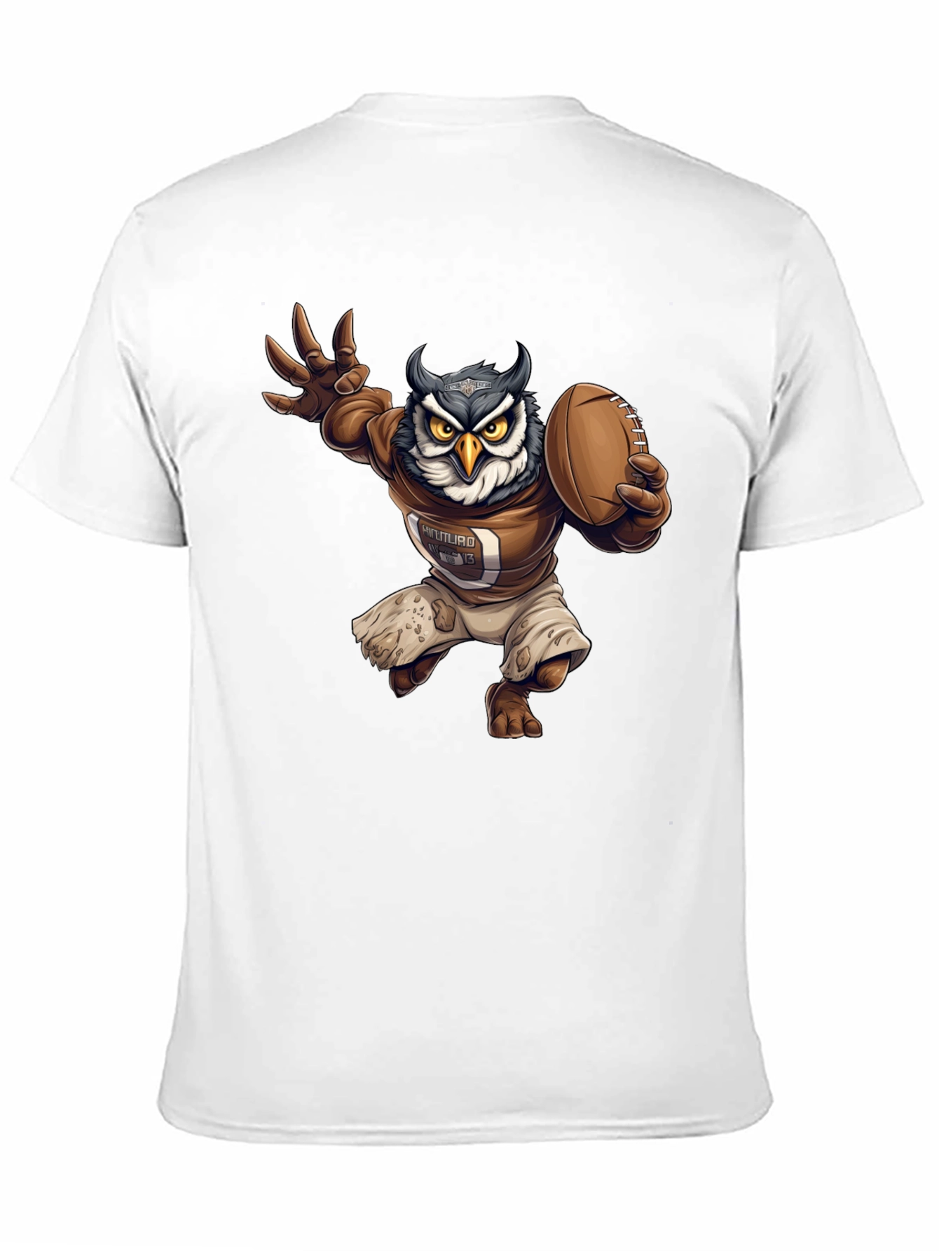 Football Owl Graphic T-Shirt