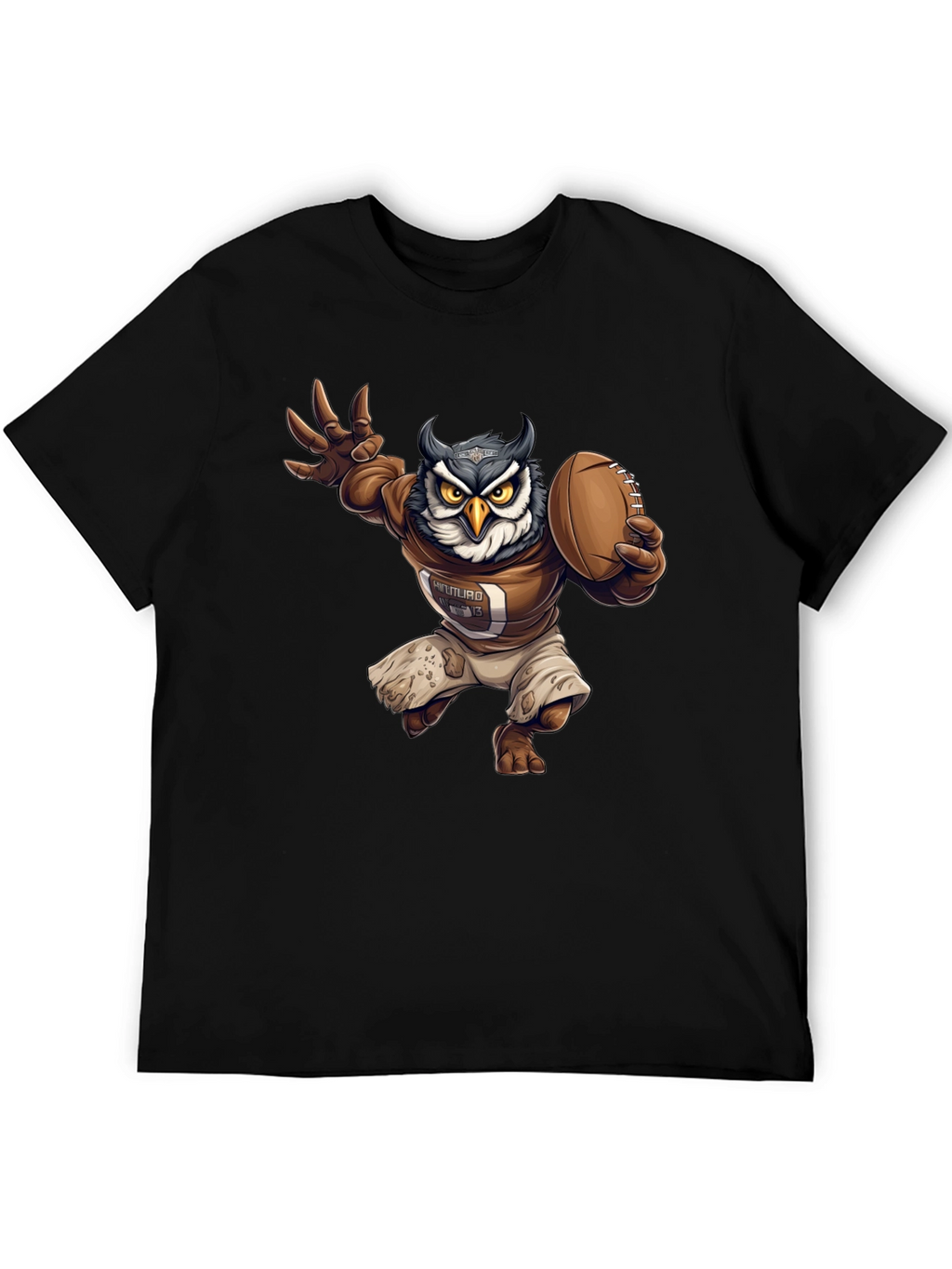 Football Owl Graphic T-Shirt