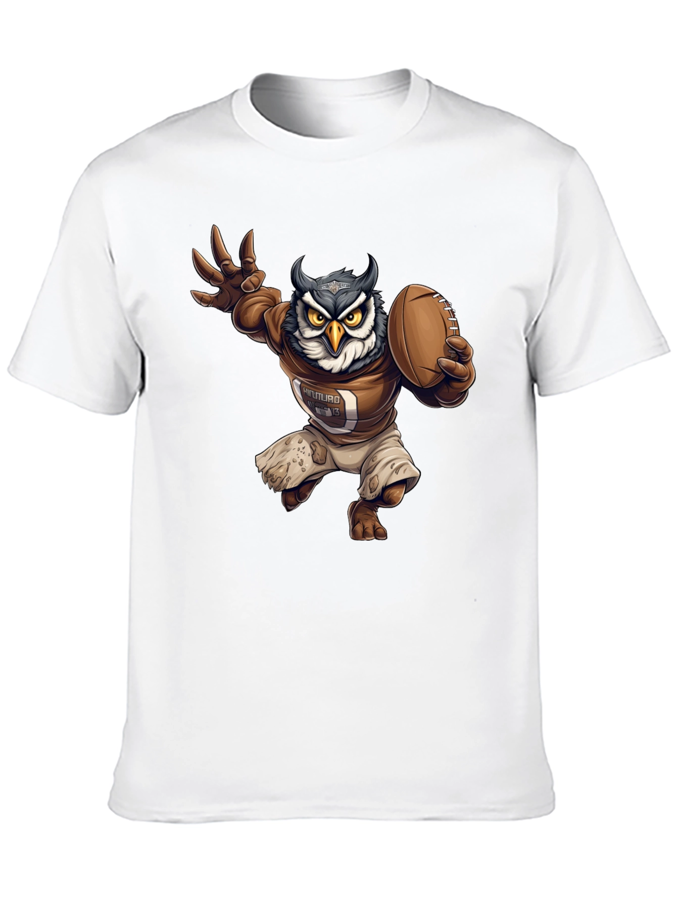 Football Owl Graphic T-Shirt