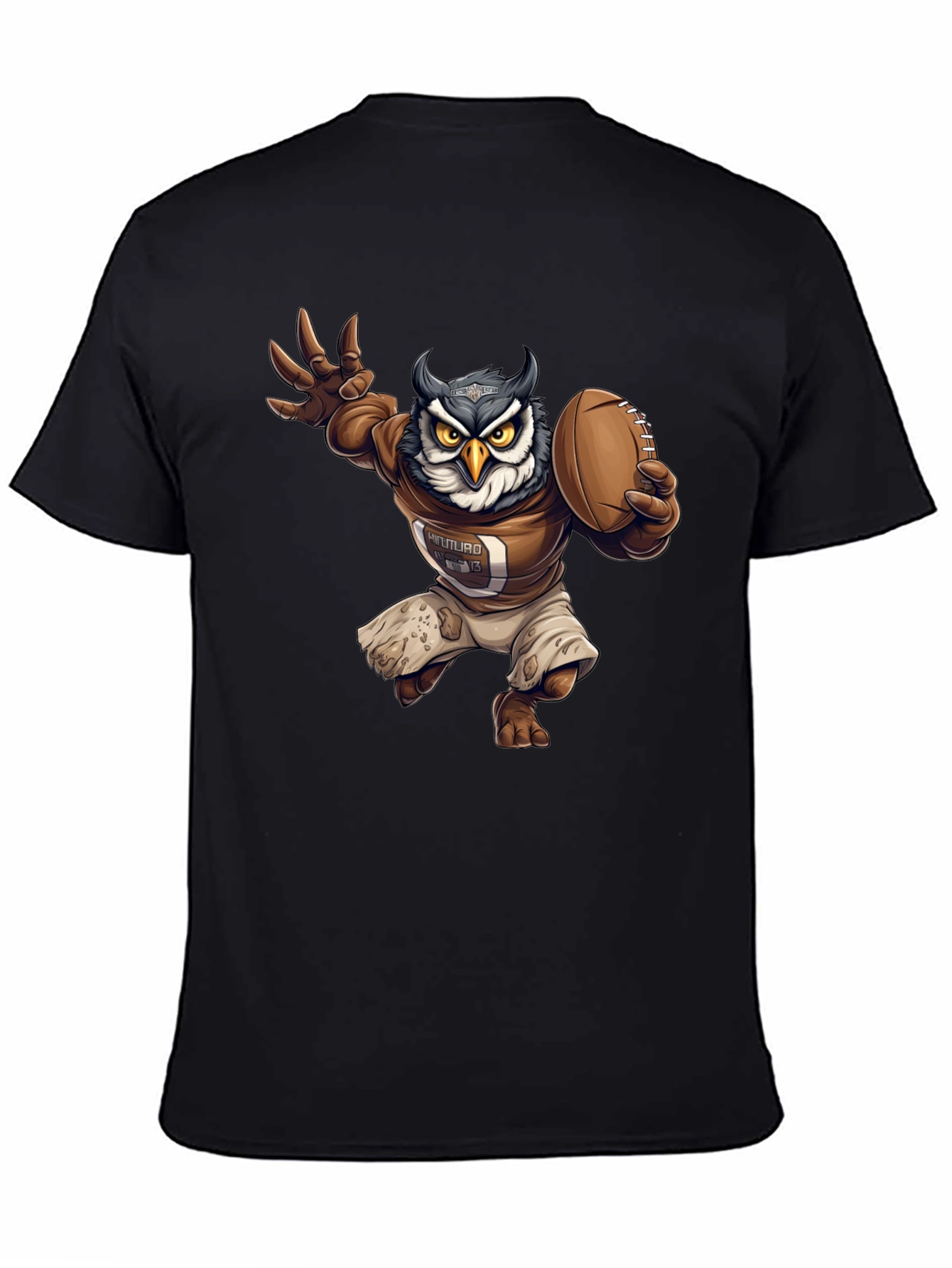 Football Owl Graphic T-Shirt