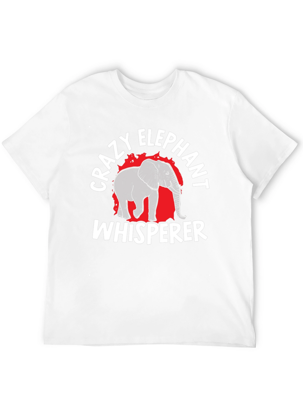 Crazy Elephant Whisperer Black Graphic T-Shirt