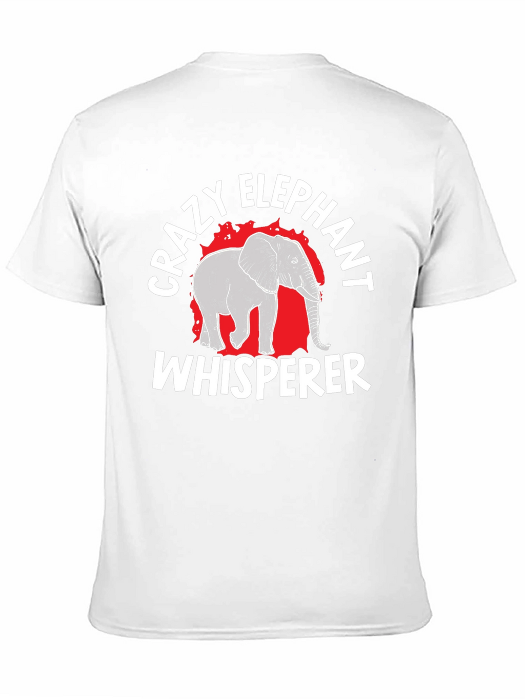 Crazy Elephant Whisperer Black Graphic T-Shirt