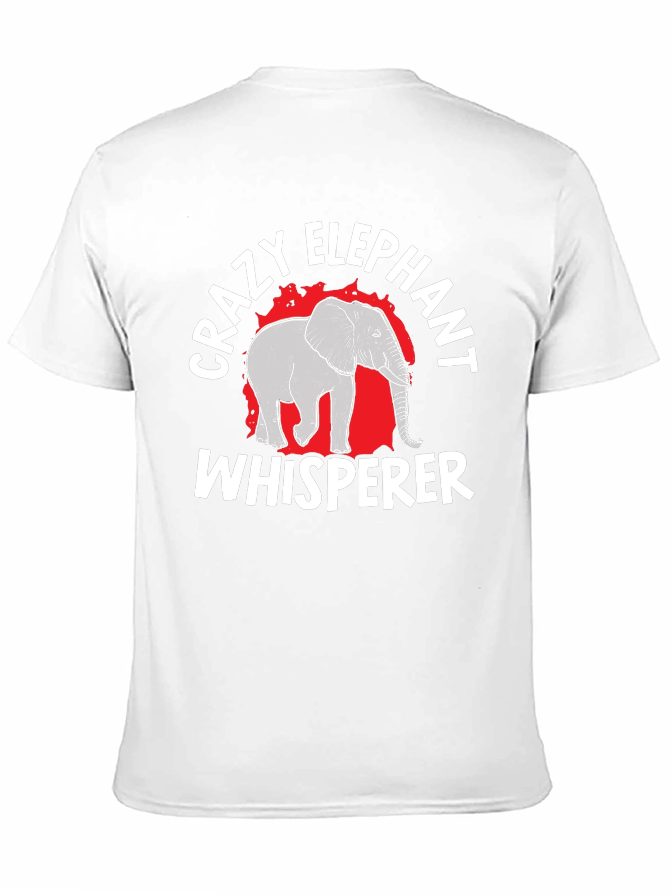 Crazy Elephant Whisperer Black Graphic T-Shirt