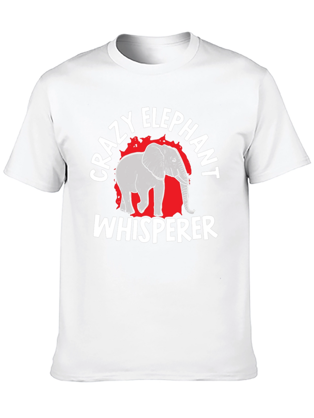 Crazy Elephant Whisperer Black Graphic T-Shirt