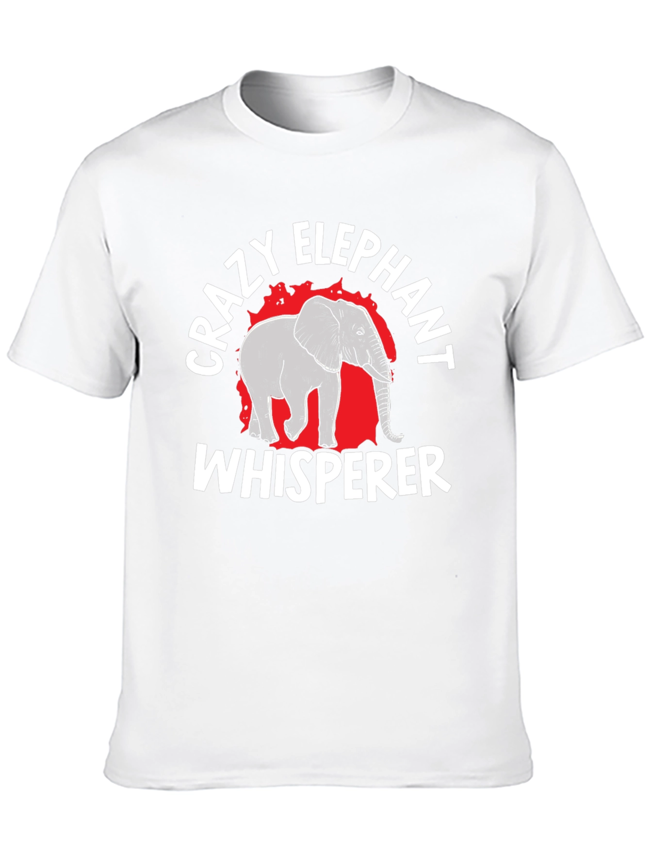 Crazy Elephant Whisperer Black Graphic T-Shirt