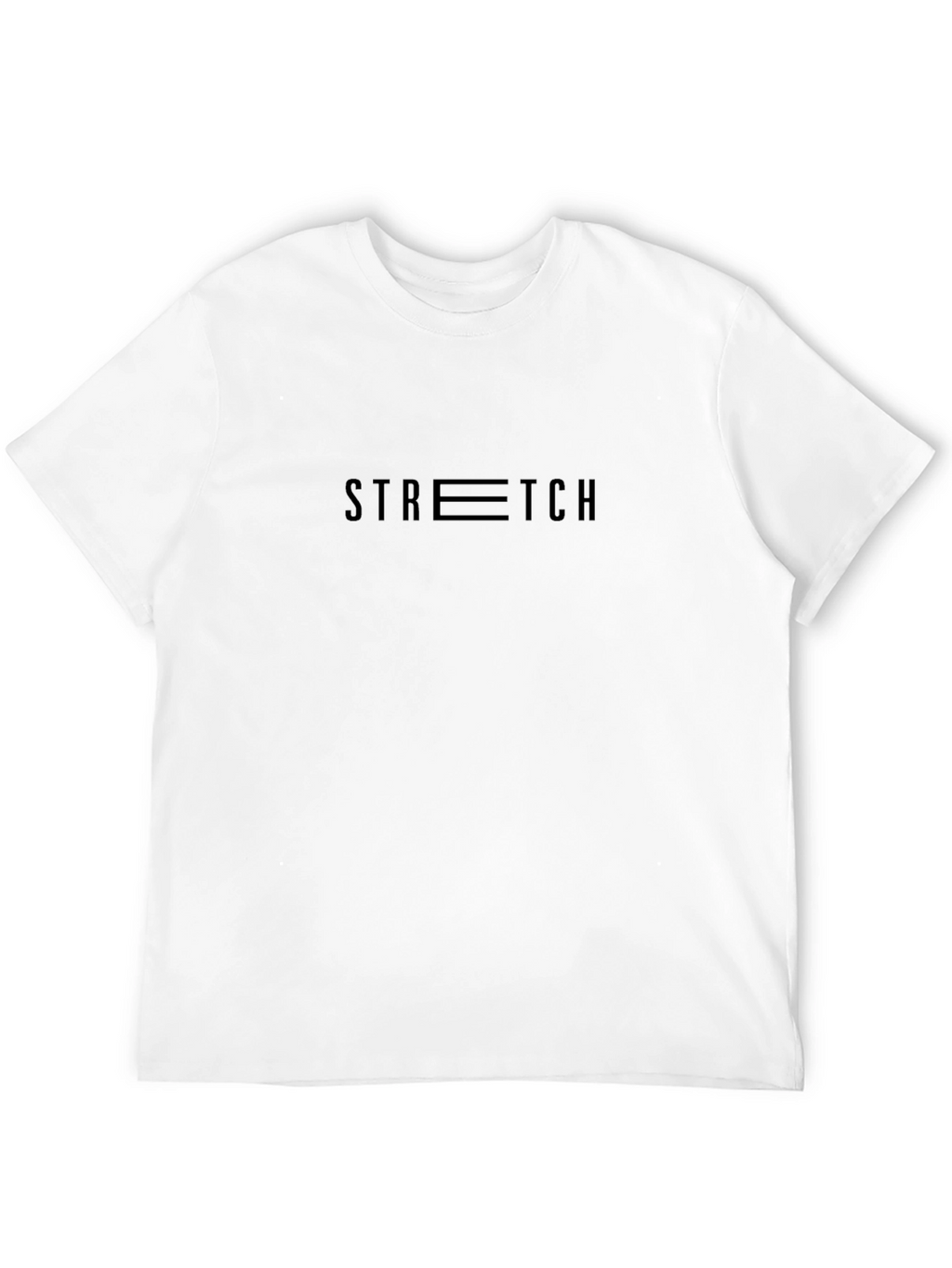 Mens Black Stretch Graphic Tee - Casual Comfort