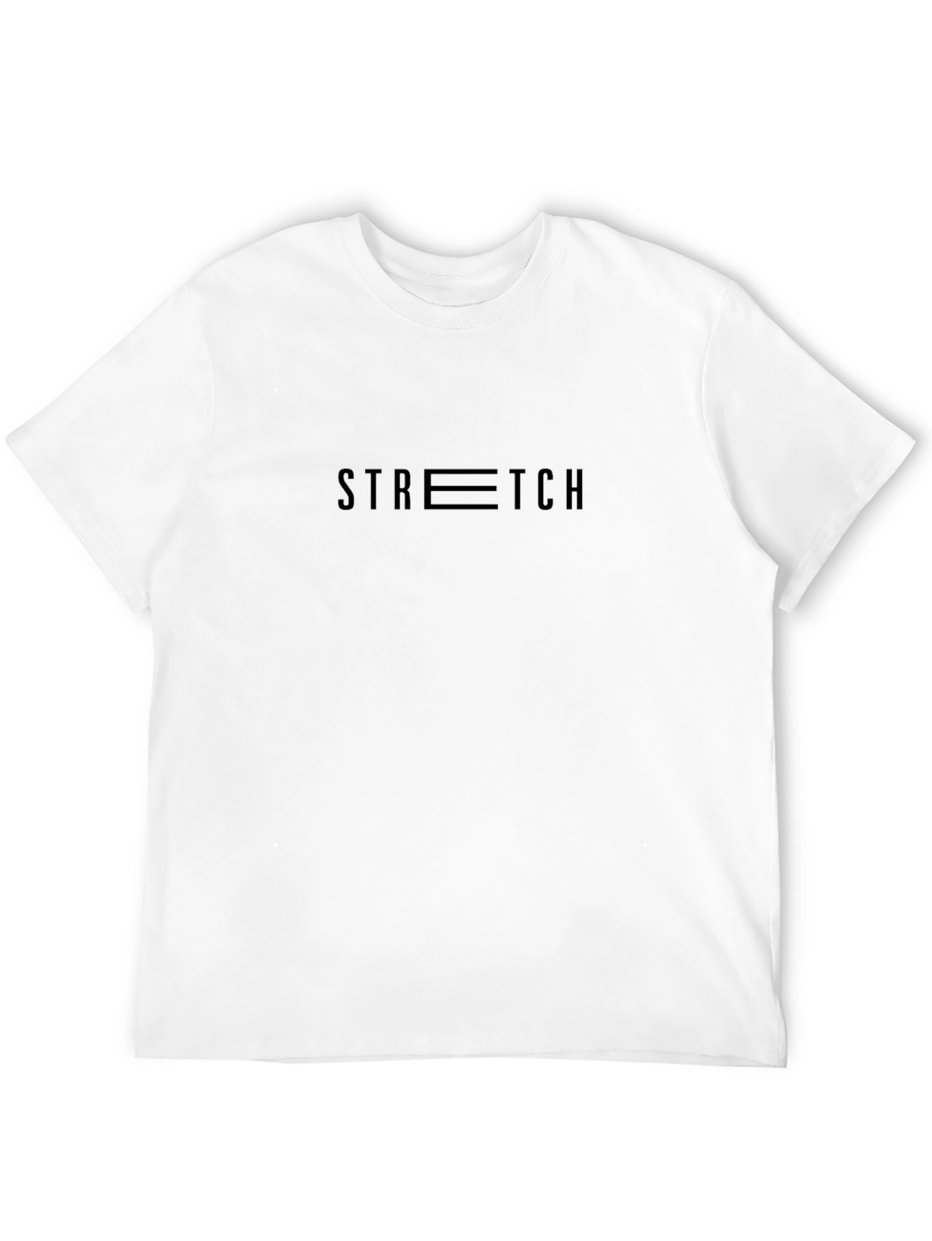 Mens Black Stretch Graphic Tee - Casual Comfort