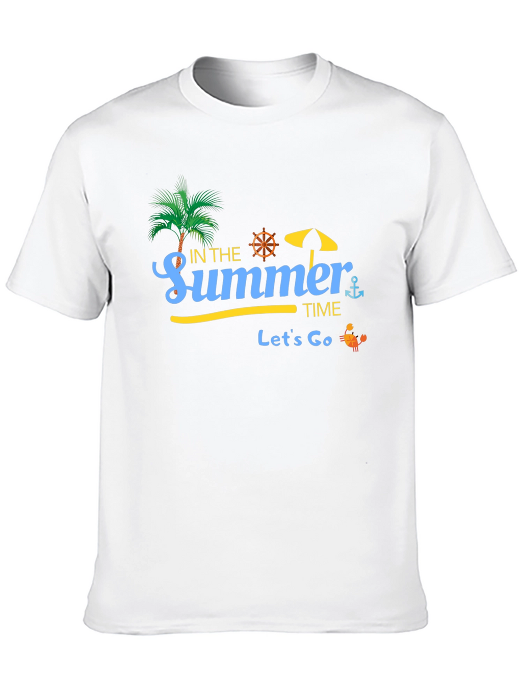 Summer Time Graphic Black T-Shirt