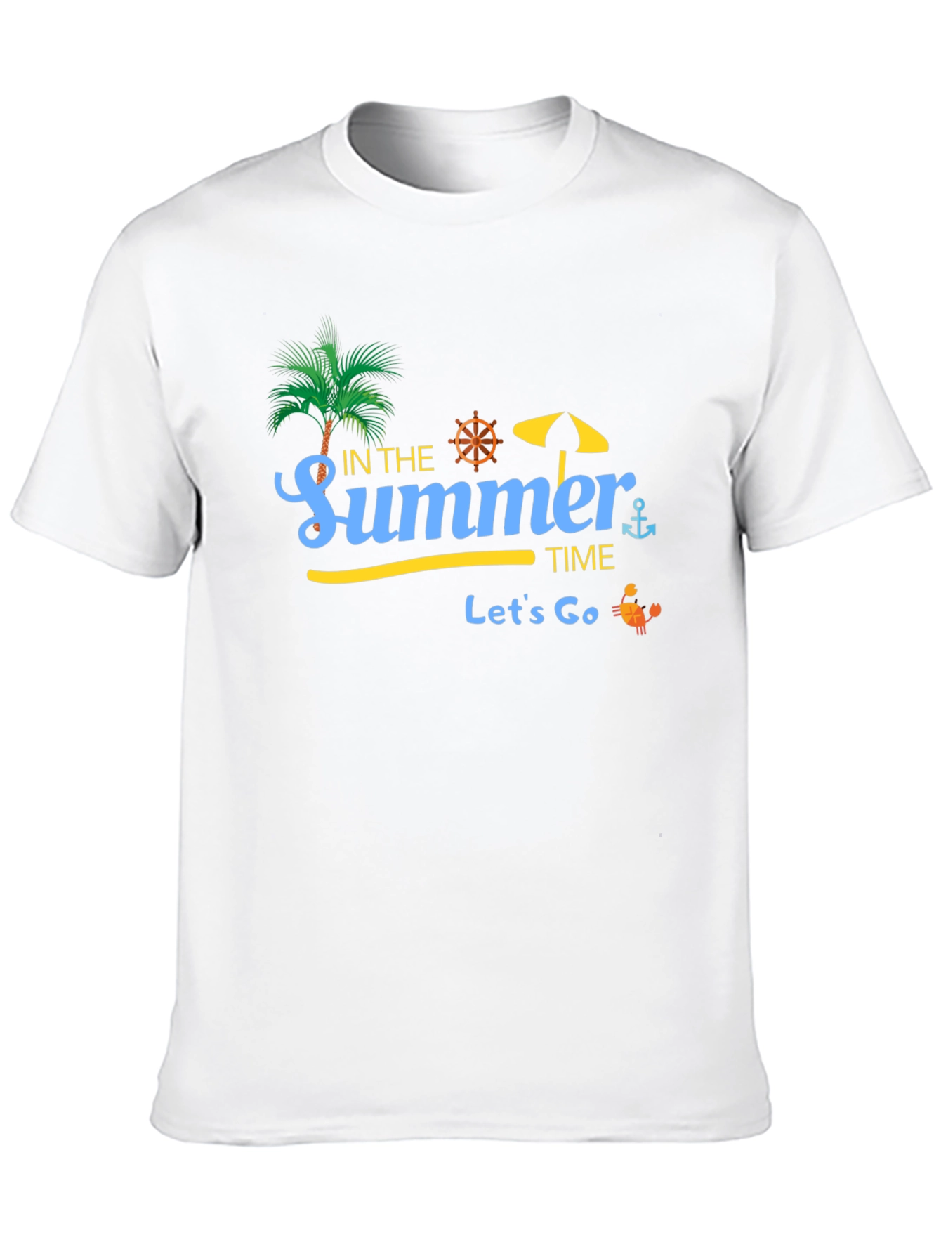 Summer Time Graphic Black T-Shirt