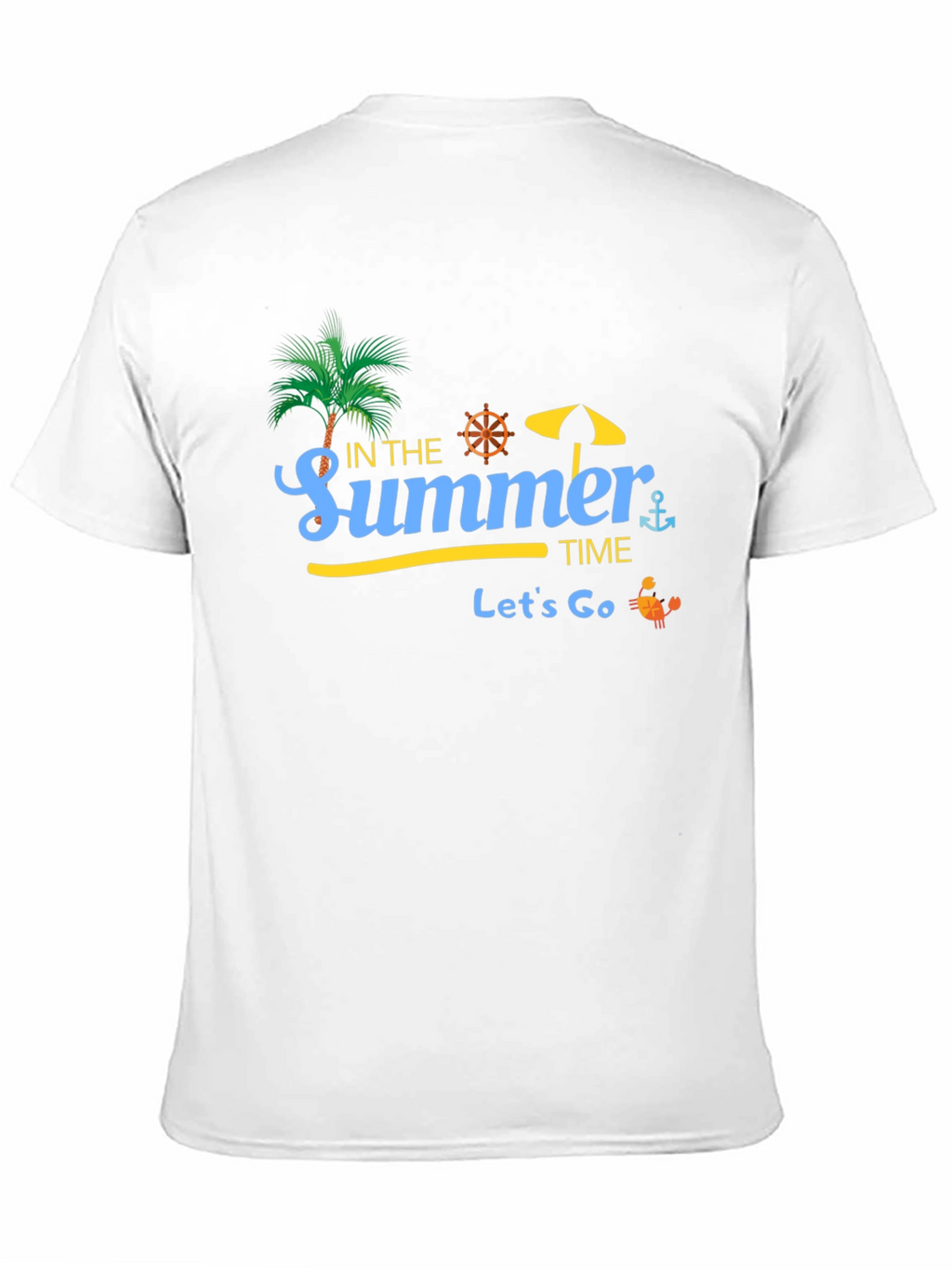 Summer Time Graphic Black T-Shirt