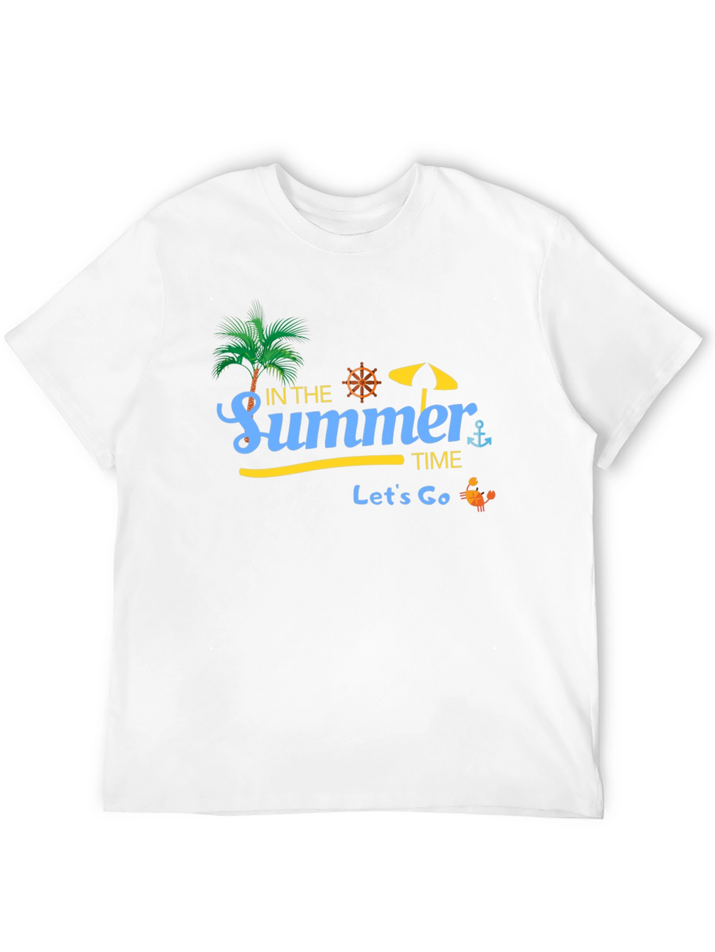 Summer Time Graphic Black T-Shirt