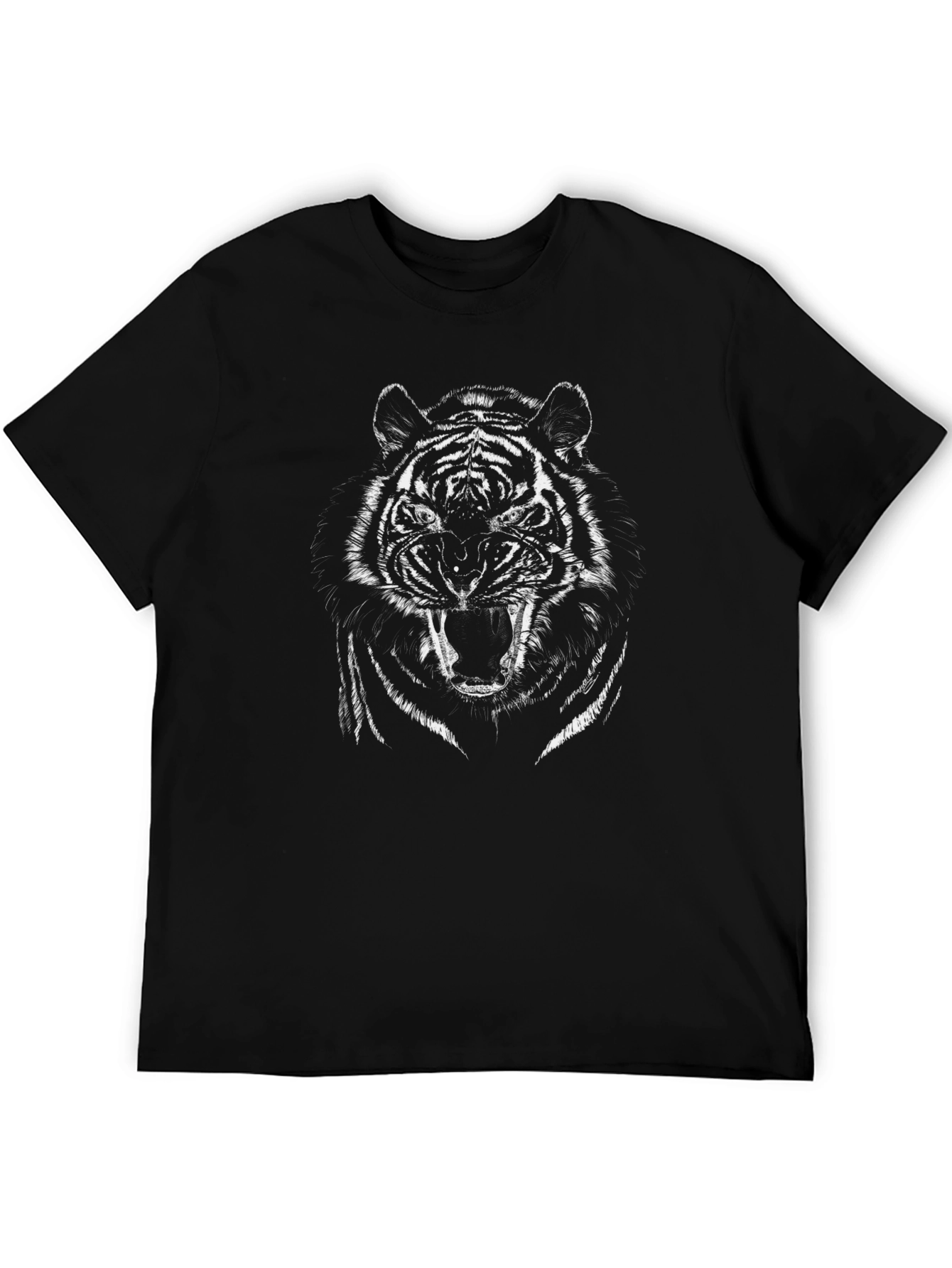 Black Tiger Graphic Tee - Mens Short Sleeve