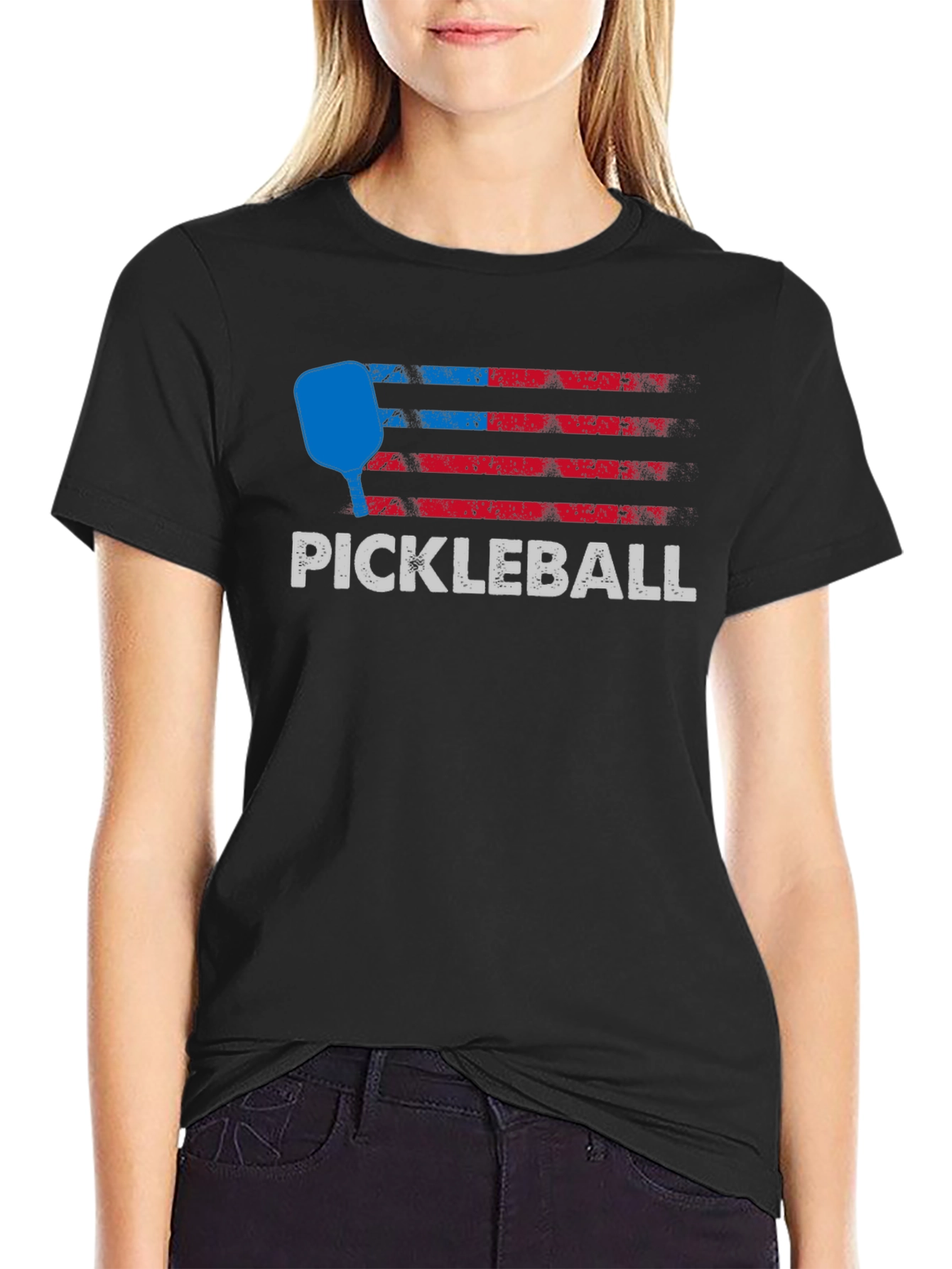 Pickleball American Flag T-Shirt