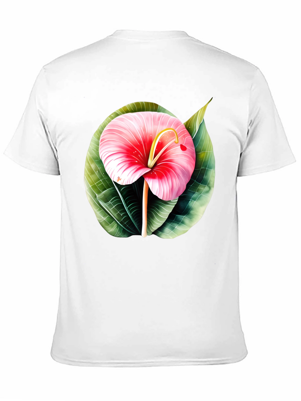 Tropical Flower Graphic Tee - Mens Black T-Shirt