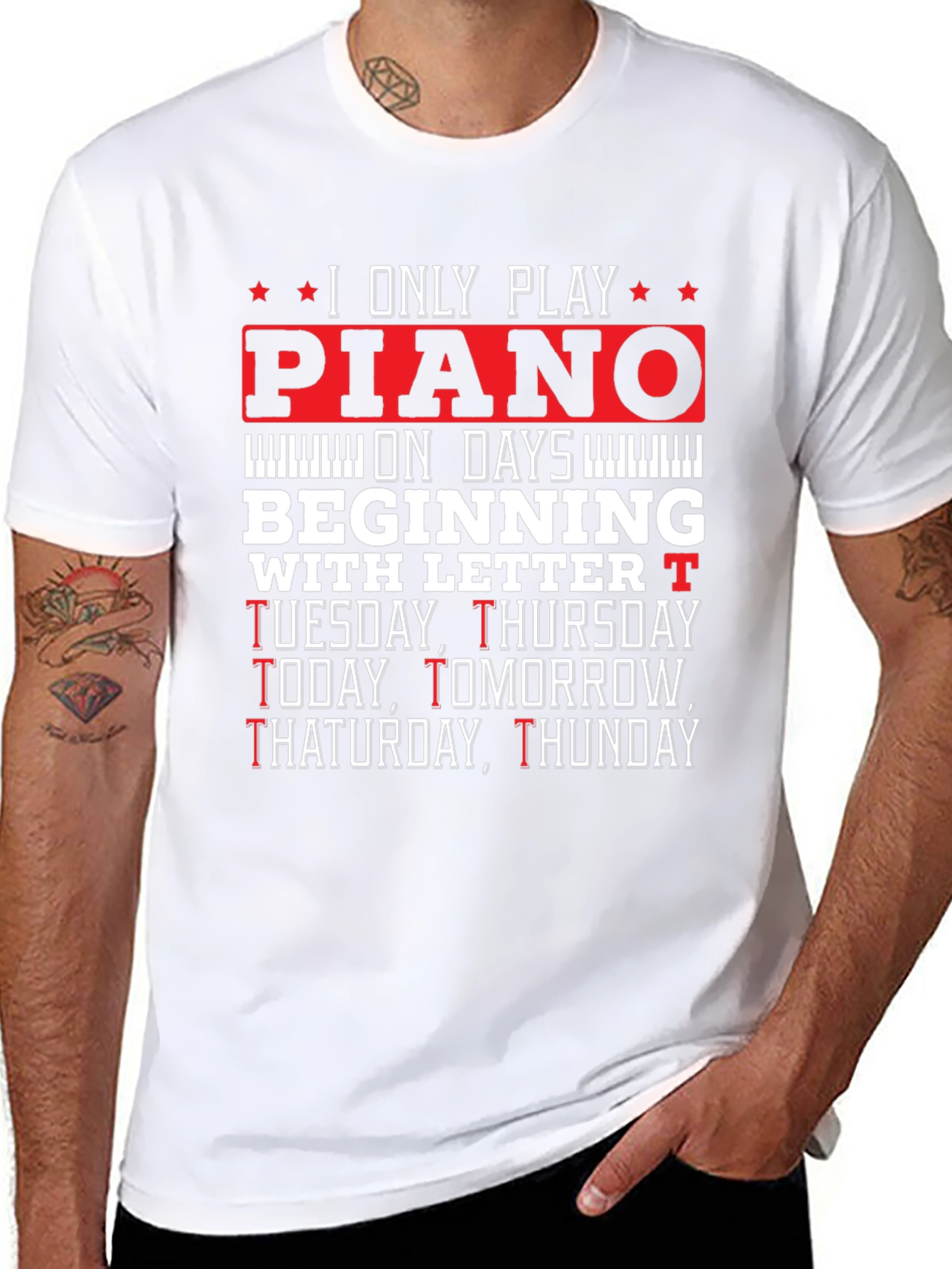 Piano Player T-Shirt - Funny Music Lover Tee