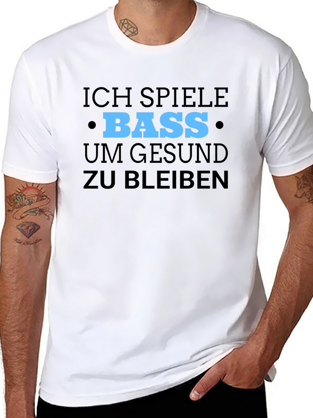 Bass Guitar Player T-Shirt: Ich Spiele Bass