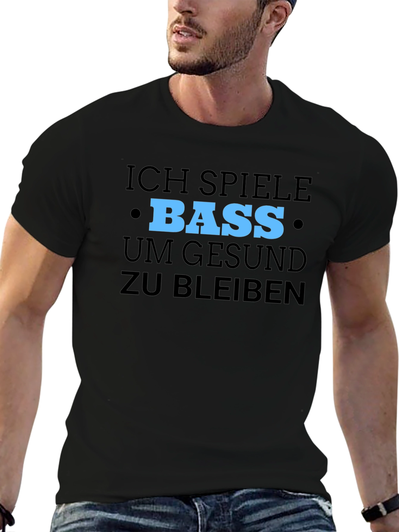 Bass Guitar Player T-Shirt: Ich Spiele Bass