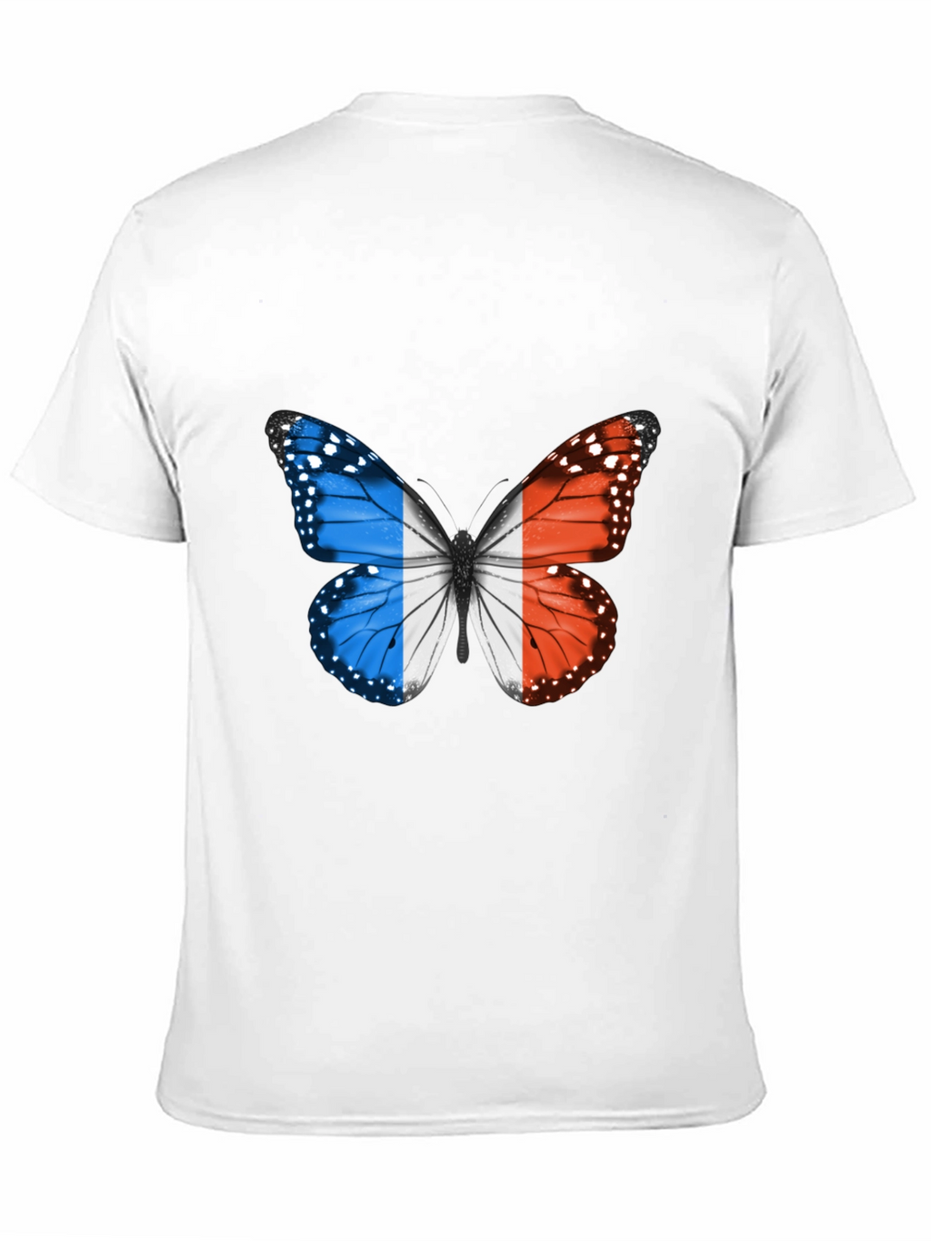 French Flag Butterfly Graphic Tee