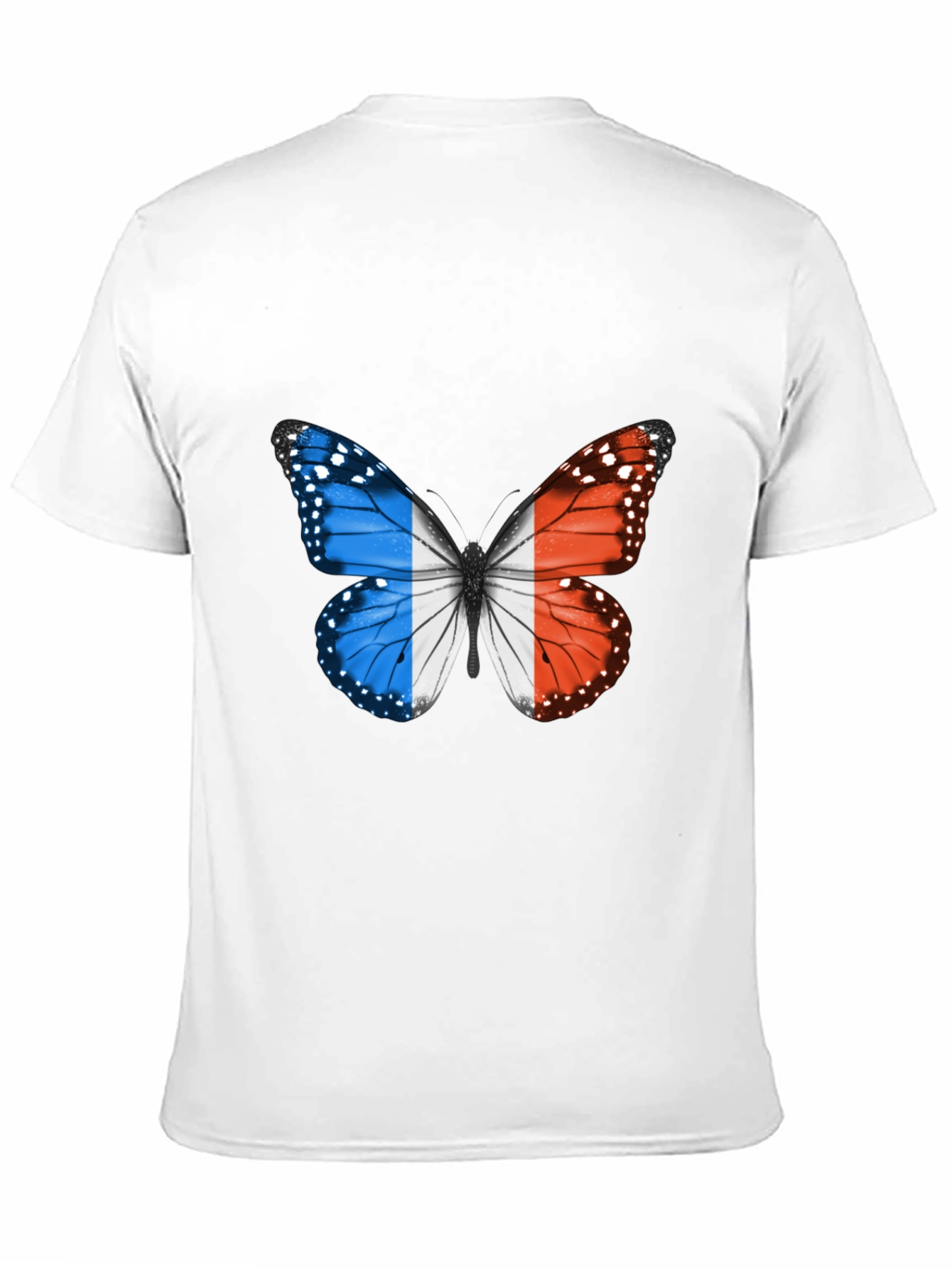 French Flag Butterfly Graphic Tee
