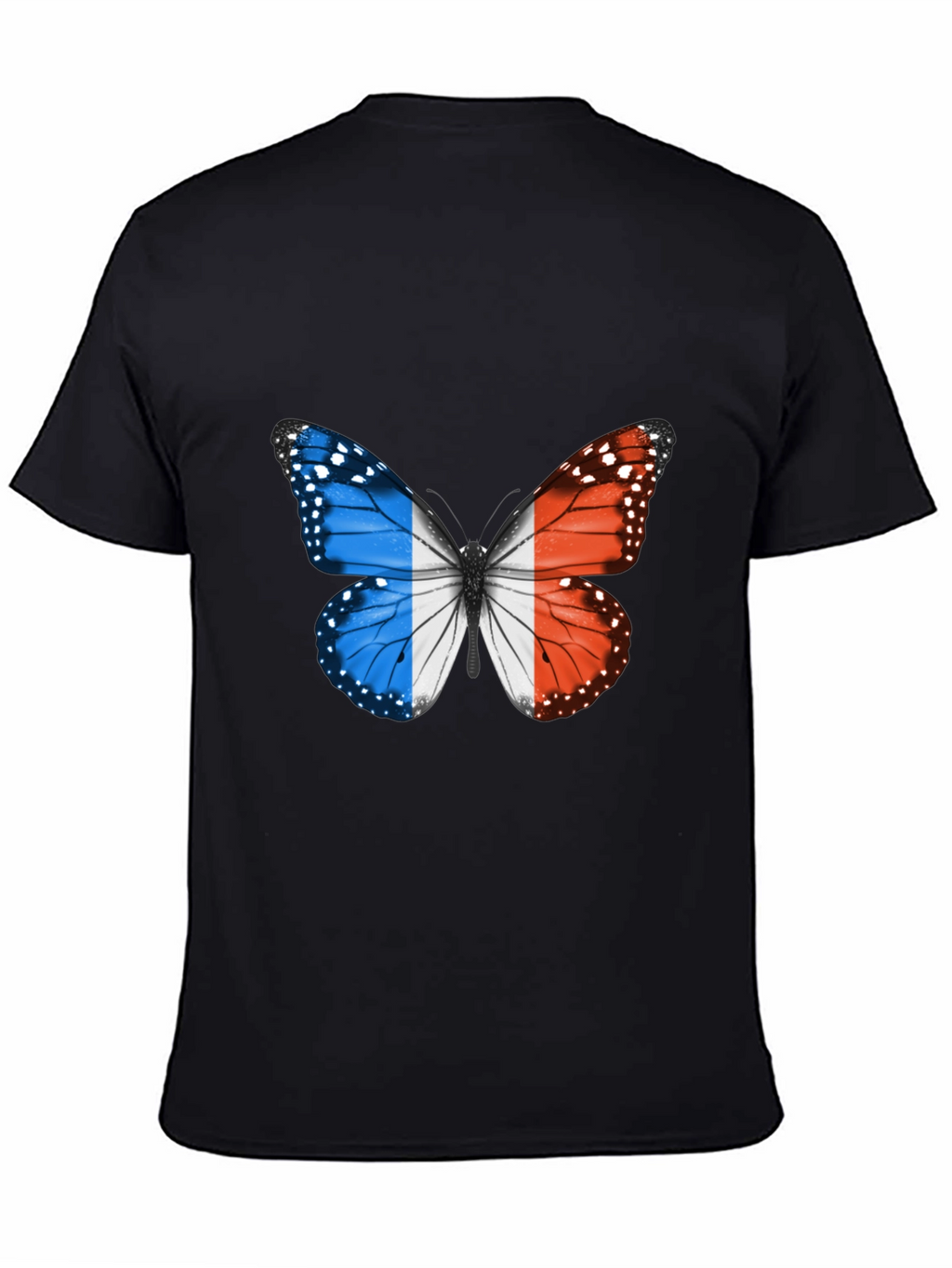 French Flag Butterfly Graphic Tee