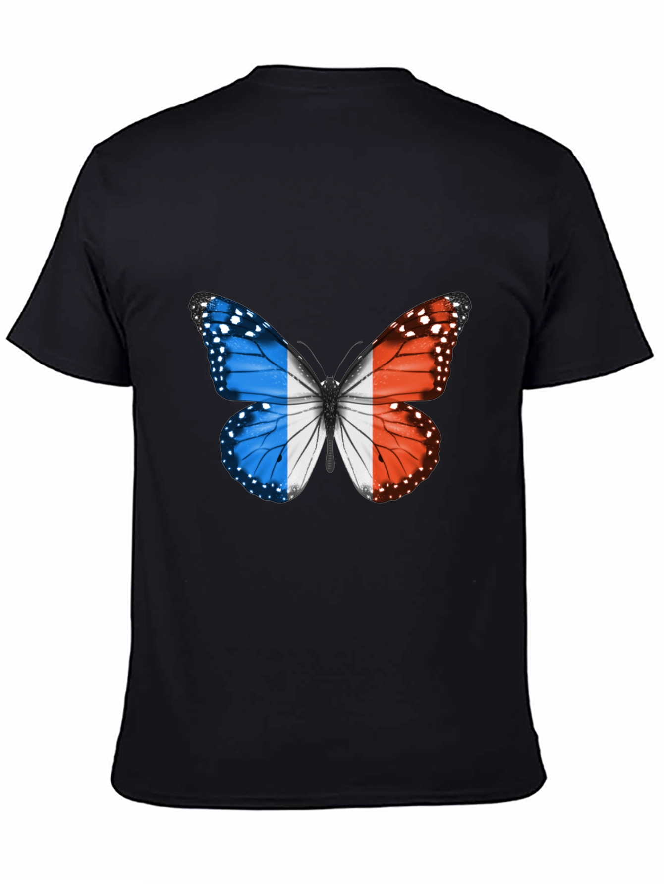 French Flag Butterfly Graphic Tee