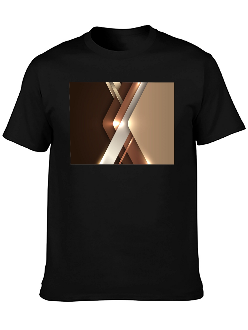 Abstract Geometric Black T-Shirt