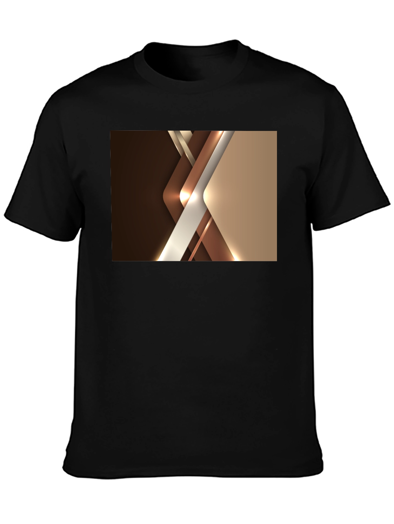 Abstract Geometric Black T-Shirt