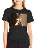 Abstract Geometric Black T-Shirt