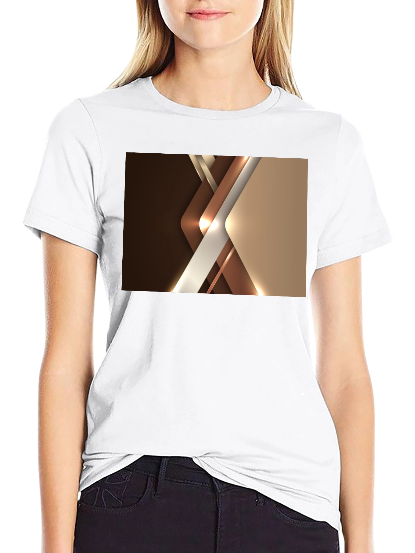 Abstract Geometric Black T-Shirt