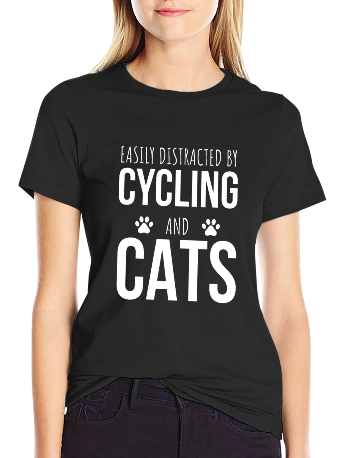 Cycling & Cats T-Shirt: Easily Distracted Tee