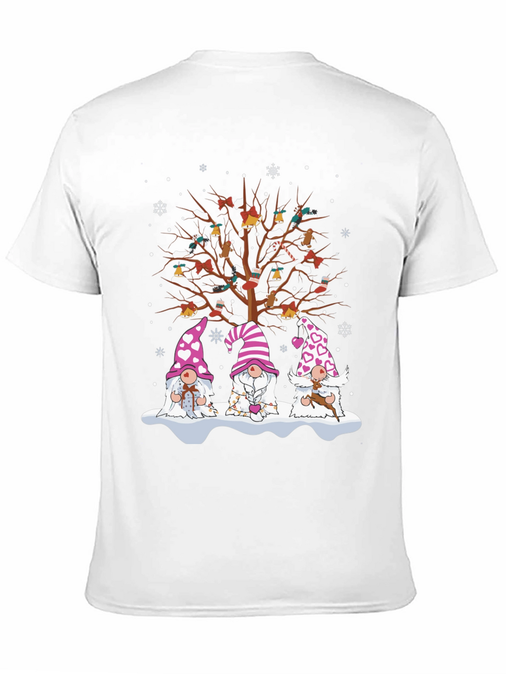 Festive Gnome Tree Graphic Tee - Holiday Style