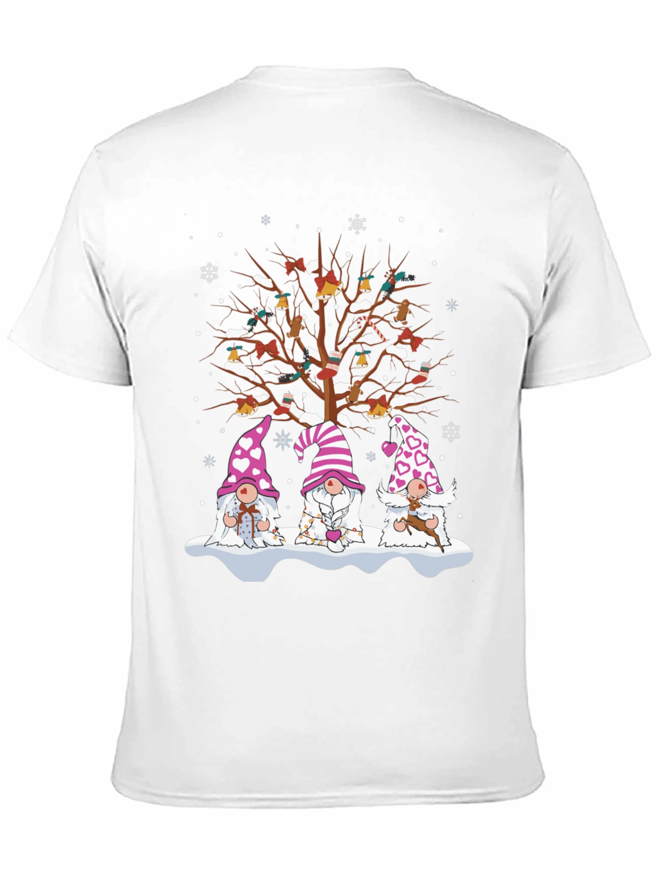 Festive Gnome Tree Graphic Tee - Holiday Style